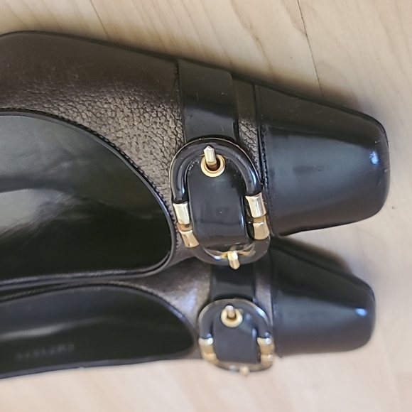 Stuart Weitzman Shoes Women Wedge Heels Buckle Brown Leather Size 9 M - Picture 8 of 10